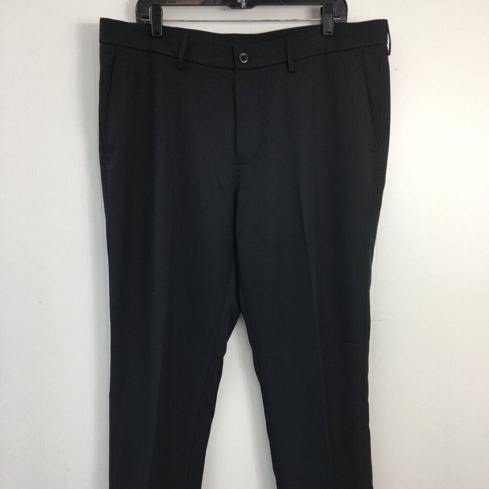 Hagar Mens Straight Fit it Black Dress Pants Size 36x29 EXCELLENT Condition